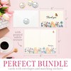 50 Pack Elegant Floral Thank You Cards with Envelopes and