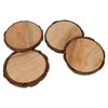 GoCraft Natural Wooden Coasters with Tree Bark | Mango Wood