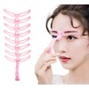 Eyebrow Stencils Set 8 Pieces with Holder & Elastic Band