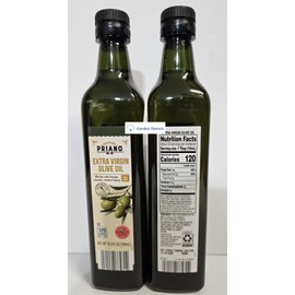 Generic Priano Extra Virgin Olive Oil Mild Taste 16.9fl oz 500ml (Two Bottles)