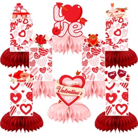 8Pcs Valentines Day Decorations Valentines Day Centerpieces Valentines Day Table Decorations Photo Table Centerpiece for Anniversary Wedding Romantic Decorations Special Night
