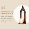 Walasis Candle Sconces Black Wall Decor - Gothic Dark Mirror