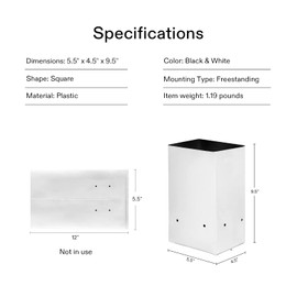 VIVOSUN Paquete de 50 bolsas de cultivo de 1 galón para plantas, envases de película de panda en blanco y negro bolsa de plástico gruesa para macetas de plántulas y enraizamiento