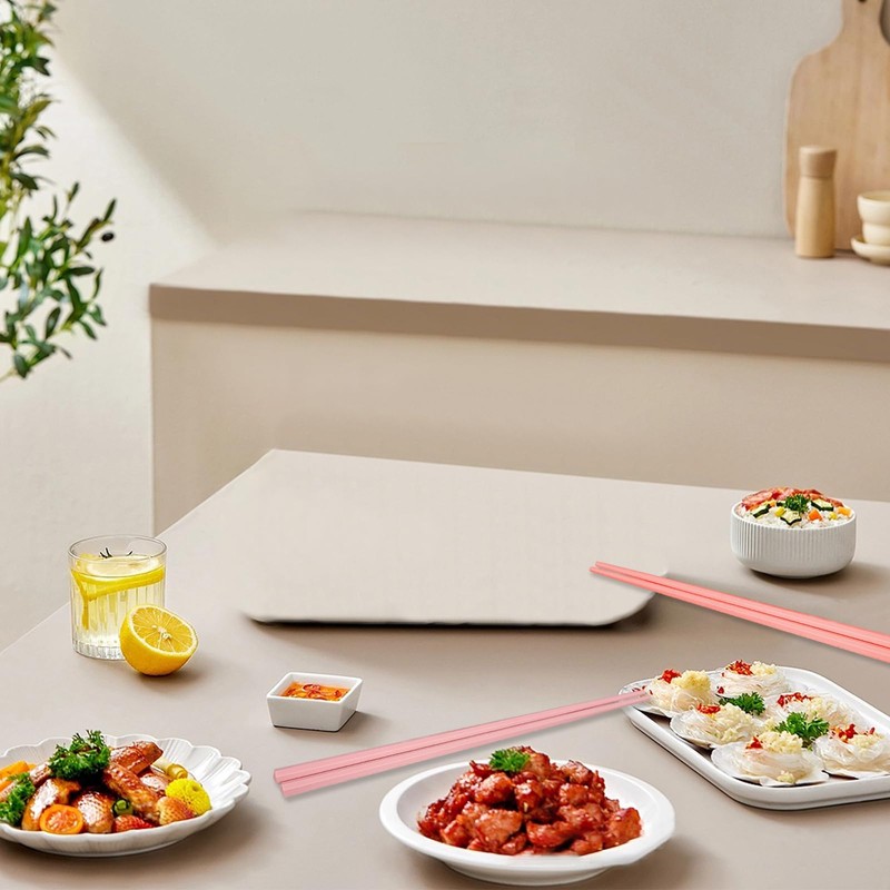 YOLCAR 5 Pairs Fiberglass Chopsticks, Reusable and Dishwasher Safe Chopsticks,