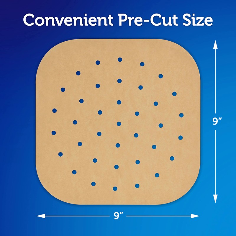 Reynolds Kitchens Air Fryer Liners Disposable, Unbleached Parchment Paper Sheets,