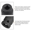 HARFINGTON 17mm Impact Shallow Socket 1/2" Drive CR-MO Steel with
