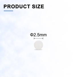uxcell 100pcs PP Plastic Bearing Balls 2.5mm Solid Plastic Balls, Precision Bearing Ball, White