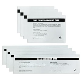 105999-301 4-Pack Cleaning Card Kit for Zebra ZXP Series 1 ZXP Series 3 ZXP1 ZXP3 ID Card Printer, 4 Print Engine Cleaning Cards and 4 Feeder Cleaning Cards