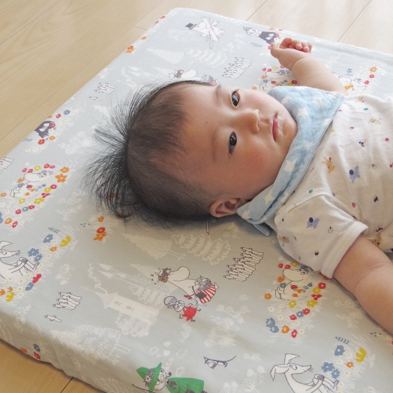 Moomin Double Gauze Fitted Sheet Baby Made in Japan Double