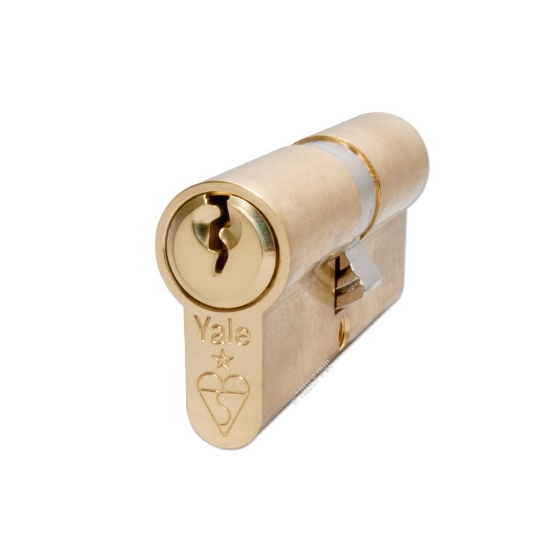Yale Anti-Bump Euro Cylinder Polished Brass 45/50 (95mm Overall) Lock