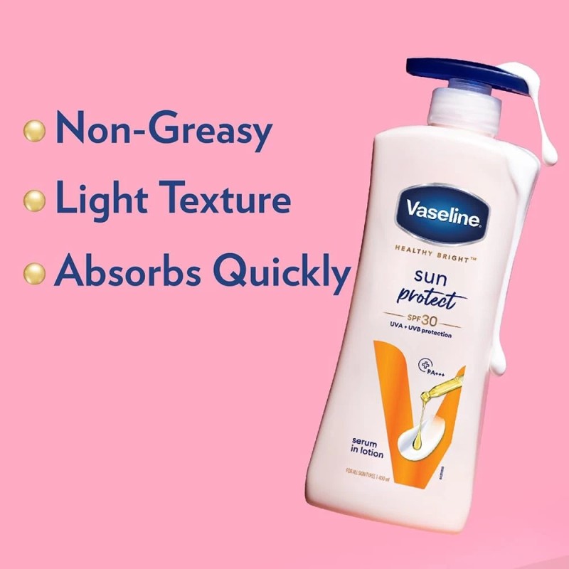 Vaseline Healthy Bright SPF30 Sun Protection Body Lotion 400ml Moisturizer