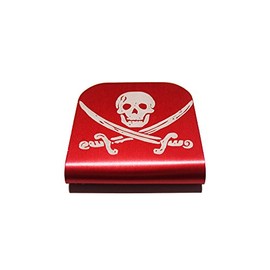 Morale Tags Jolly Roger for Your Hat! Clips Right On! (Red)