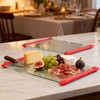 2PCS Glass Cutting Board with Silicone Grip, 80% Stronger Shatter