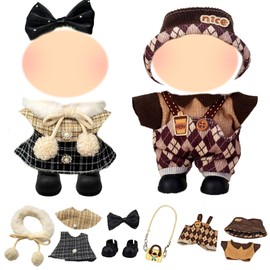 Clothes for Doll, 17 cm Large Doll Clothes for Vinyl Plush Toy Dolls, Matching Clothes for Plush Toy Vinyl Plush Toy Doll Clothes Accessories Gift Children