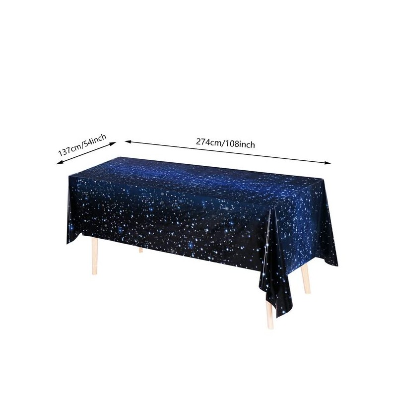 Losuya Star Space Tablecloth Birthday Table Cloth Rectangular Disposable Starry