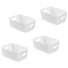 Bgfuni Set of 4 Small Plastic Storage Baskets, Office Home