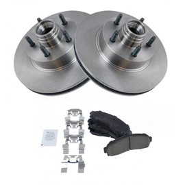 TRQ Front Brake Pad & Rotor Kit Brake Pads Brake Rotor Ceramic Compatible with 2003-2011 Ford Ranger