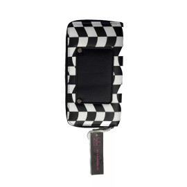 NO BOUNDARIES NWT ZIP AROUND WALLET CREDIT CARD SLOTS BLACK