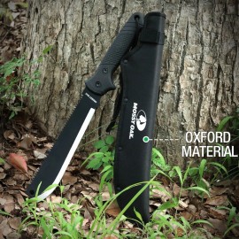 MOSSY OAK 19-inch Machete Saw Sharp Blade Machete Ergonomic No-Slip Handle with Sheath USA