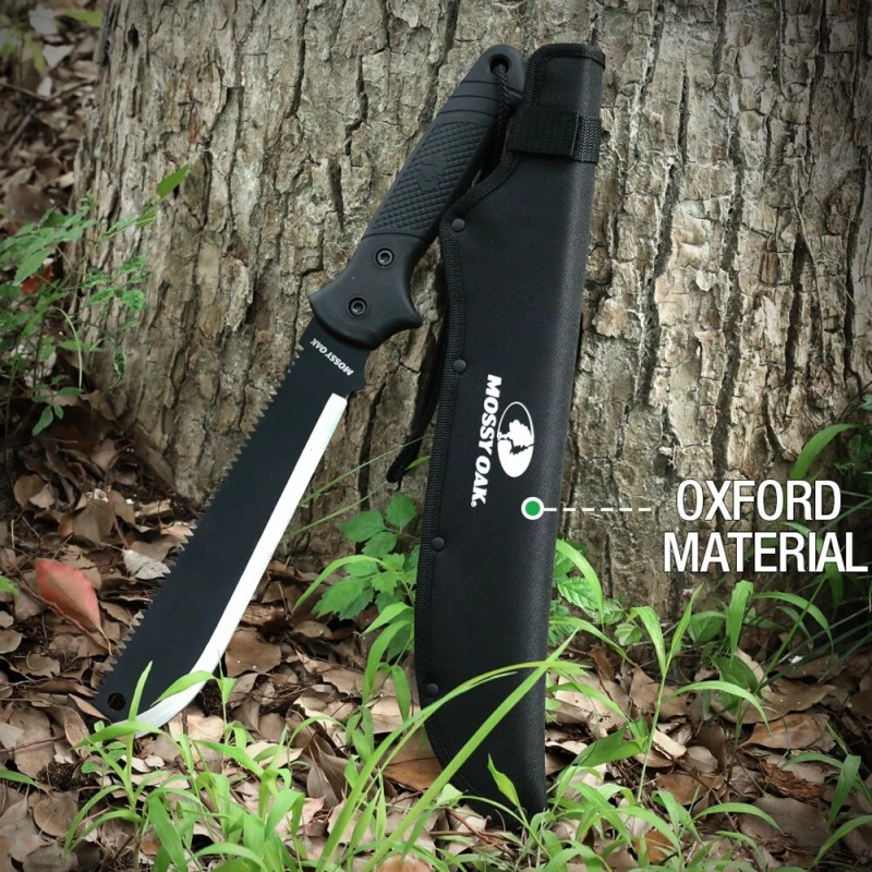 MOSSY OAK 19-inch Machete Saw Sharp Blade Machete Ergonomic No-Slip