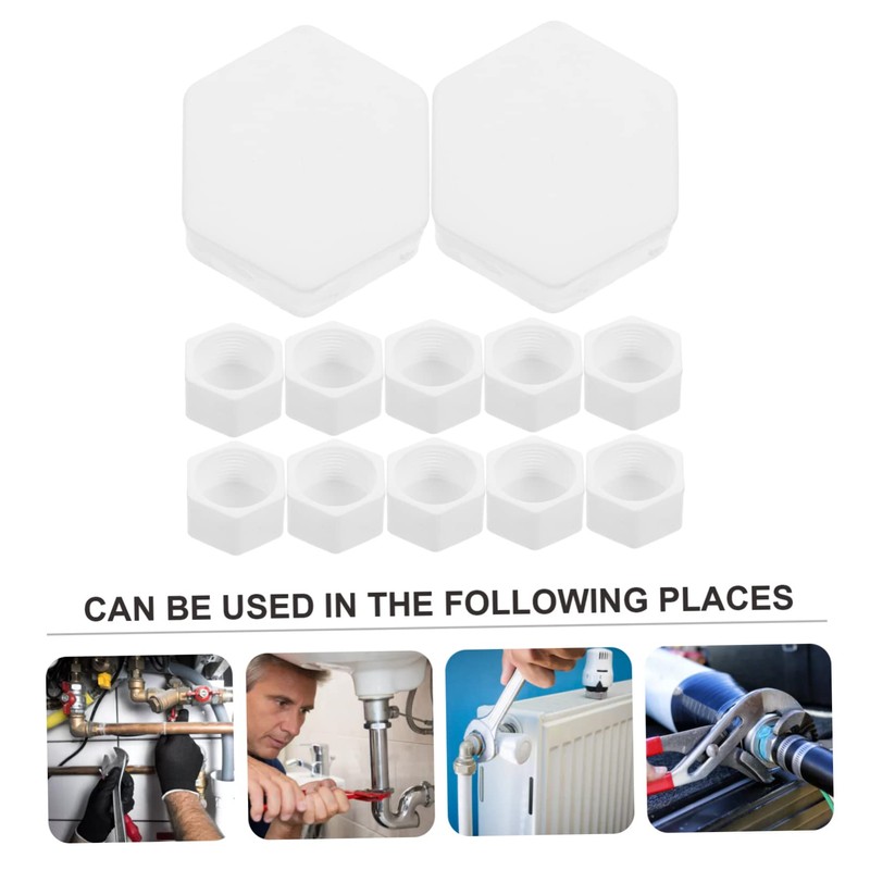 VILLFUL 20pcs Hexagonal Ppr End Cap Fitting Frost Resistant Water