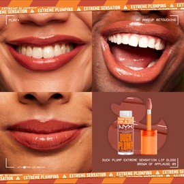 NYX Professional Makeup, Duck Plump, Labial Plumper, Tono Brown of Applause