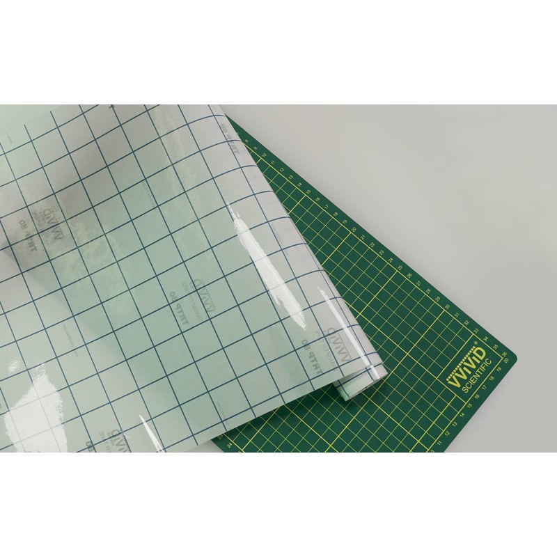 VViViD Transparent Medium Tack Vinyl Transfer Roll w/Grid for Signage,