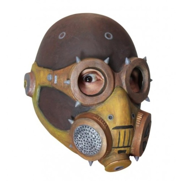 Jesters Party Storm Front Steampunk Mask, Rust Colour, Gas Mask,