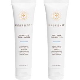 INNERSENSE Organic Beauty - Control De Rizos Natural Quiet Calm Suaviza, Hidrata, Fijación Ligera No Tóxico, Libre De Crueldad Animal, Cuidado Del Cabello Limpio (Paquete De 2-59,1 Ml Cada Uno)
