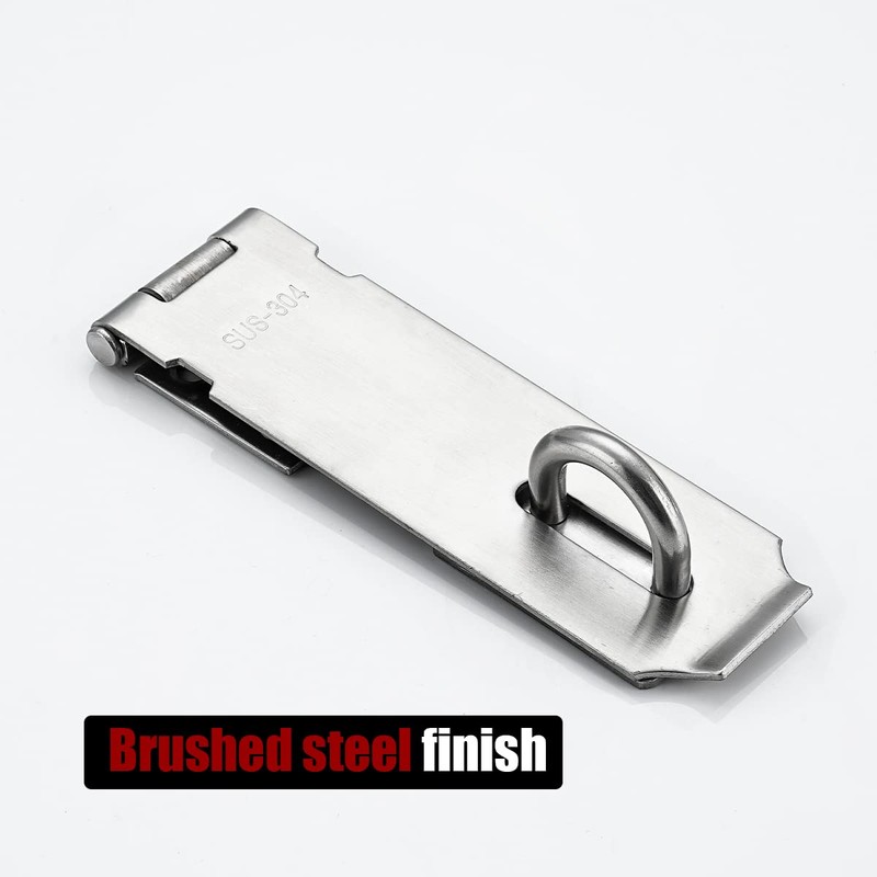 JQK Door Hasp Latch Lock, 5 Inch 304 Stainless Steel