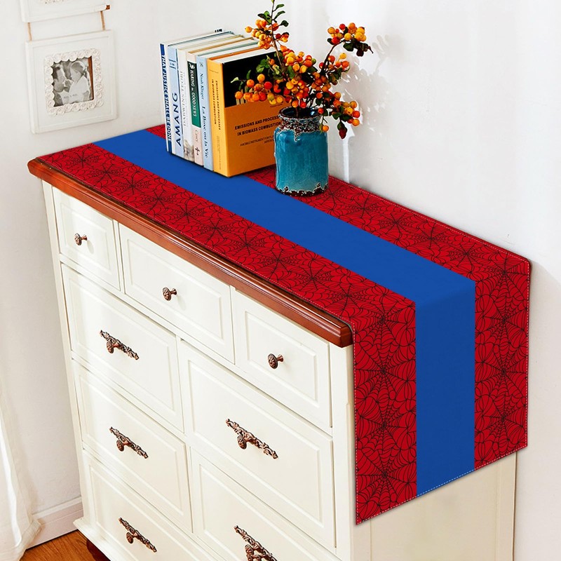 Vohado Red Spider Web Table Runner Super Hero Boys Baby