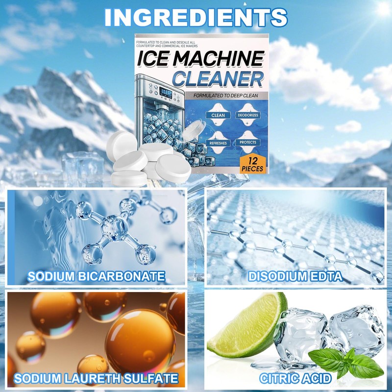 Hasmirk Ice Machine Cleaner Descaler Tablets-36PCS Ice Maker Cleaner Compatible