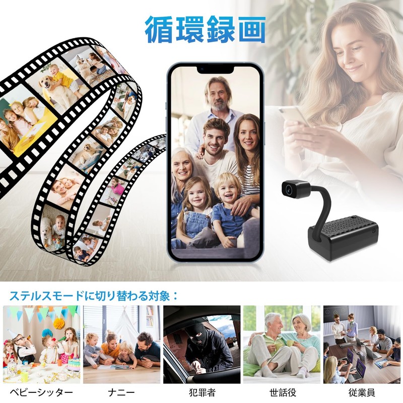 Rettru Mini WiFi Security Camera, Small Wireless Camera, Motion Detection,