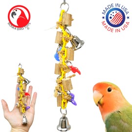 1572 Wiggly Bell Bird Toys Parrot Cage Toy Cages Lovebird Budgie Parakeet Parrotlet