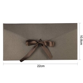 Set of 10, Western Envelopes, Long Envelopes, No. 5, Trifold, Western Envelopes, Ribbon, Frameless, Solid, Thick, Horizontal, Stylish, Business Envelopes, Receptions, Weddings, Parties, Invitations,