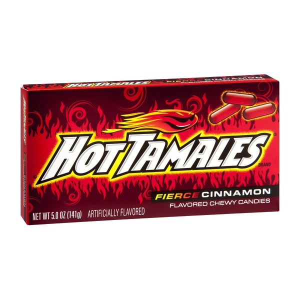 Hot Tamales Chewy Candies Fierce Cinnamon 5 OZ (Pack of 24)