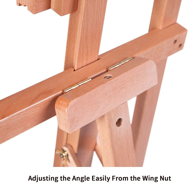 MEEDEN Large Basic Lyre Studio Easel, Solid Beech Wood Artist