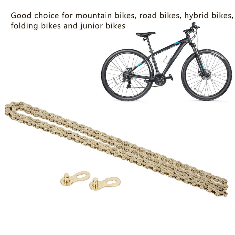 Alomejor Mountain Bike Chain with PowerLink Chain Connector for 10