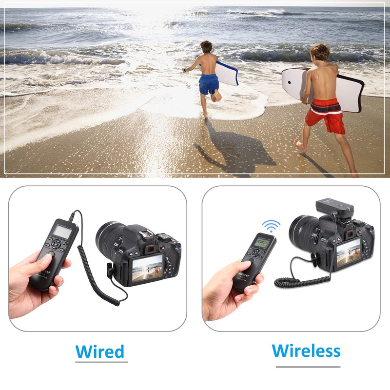 AODELAN Timer Remote Controller for Nikon Z6,Z7,D850,D810,D750,D700,D3,D4,D5,D3100,D5000,D7200,D600, D610,D3300,Coolpix P1000,Shutter Release