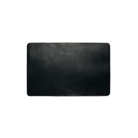 Lo Esencial | Tapete de Escritorio Deskpad Piel Genuina, Hecho a Mano, Unisex (Grande 35x55cm) (Negro Clásico)
