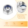 TA-VIGOR 50Pcs M8 x 1.25mm Nylon Hex Lock Nuts, 304