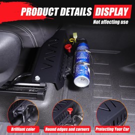 Tumukiw Under Seat Quick Release Adjustable Fire Extinguisher Mount Bracket Compatible with INEOS Grenadier 2020-2024 Carbon Steel Co-Pilot Extinguisher Bottle Tie Bracket Auto Accessories