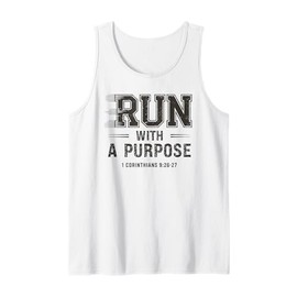 Run With A Purpose Christian Running Workout Athlete Tank Top
