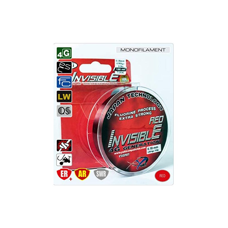 Yuki Fils Fils Invisible Red 0.14 300MT - 300, 8.93,