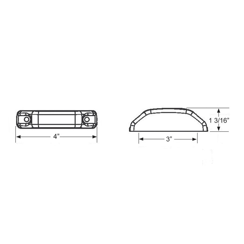 Blazer International C535R LED Rectangular Clearance/Side Marker Light, Red