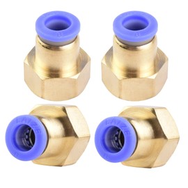 Pack of 4 8 mm Pipe Outer Diameter x 3/8 Inch PT Female Thread Straight Screw Connection Pneumatic Connection Industrial Quality Plug Connections Inline Pneumatic Connection Fittings Pneumatic Adapter