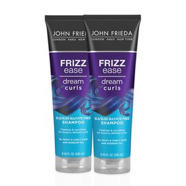 John Frieda Frizz Ease Dream Curls Curly Hair Shampoo, SLS/SLES Sulfate Free, Helps Control Frizz, with Curl Enhancing Technology, 8.45 Fluid Ounces (Pack of 2)