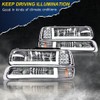 G-PLUS LED DRL Headlights, Compatible with 1999-2002 Chevy Silverado 1500