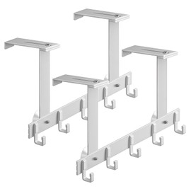 2 Pack Over The Door Hanger Hooks - Adjustable Silent Door Hooks with Suction Cups, No Drill Hanging Solution for Home, Office, Dorm