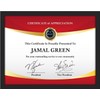 Icona Bay 8.5x11 Black Certificate Frame, Modern Style Wood Composite